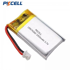 PKCELL LP674360 1950mah 3.7v Rechargeable Lithium Polymer Battery for Wireless Calling Machine