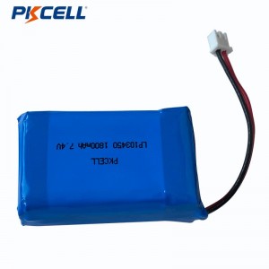 PKCELL LP103450 2000mah 7.4v Rechargeable Lithium Polymer Battery