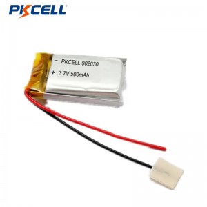 POS के लिए PKCELL LP902030 500mah 3.7v रिचार्जेबल लिथियम पॉलिमर बैटरी