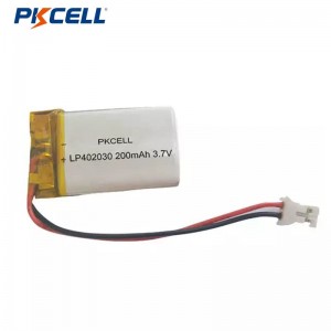 PKCELL LP402025 200mah 3.7v रिचार्जेबल लिथियम पॉलिमर बैटरी