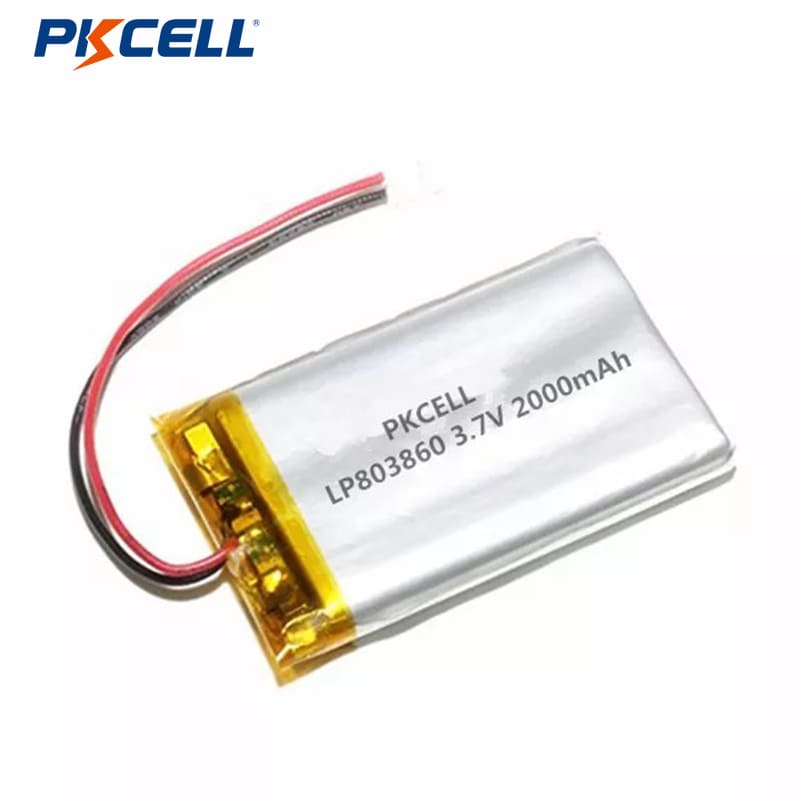 PKCELL LP803860 2000mah 3.7v ରିଚାର୍ଜ ଯୋଗ୍ୟ ଲିଥି ...