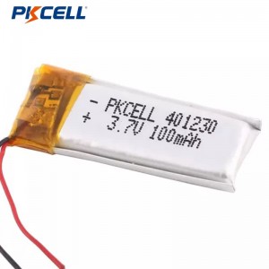 PKCELL LP401230 100mah 3.7v Rechargeable Lithium Polymer Battery