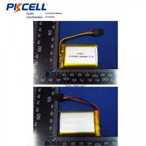 PKCELL LP103450 2000mah 3.7v रिचार्जेबल लिथियम पॉलिमर बैटरी