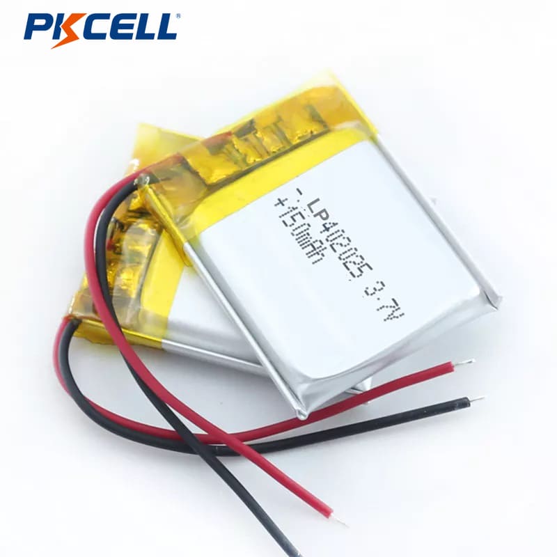 PKCELL LP402025 150mah 3.7v Rechargeable Lithium Polymer Battery3