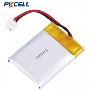 PKCELL LP402025 150mah 3.7v ຫມໍ້ໄຟ Lithium Polymer ທີ່ສາມາດສາກໄດ້