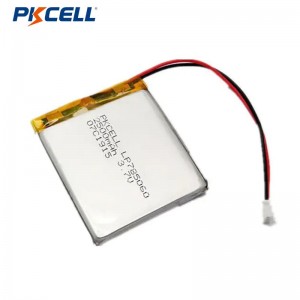 PKCELL LP785060 2500mah 3.7v නැවත ආරෝපණය කළ හැකි ලිතියම් පොලිමර් බැටරි UN38.3 සහතිකය අභිරුචිකරණය කරන ලදී