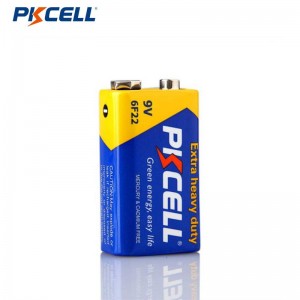 PKCELL 6F22 9V Batterie Karbonina Extra Heavy Duty Battery