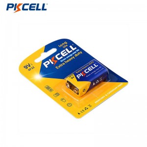 PKCELL 6F22 9V anglies baterija, ypač didelės talpos baterija