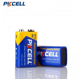 PKCELL 6F22 9V koolstofbatterij Extra zware batterij
