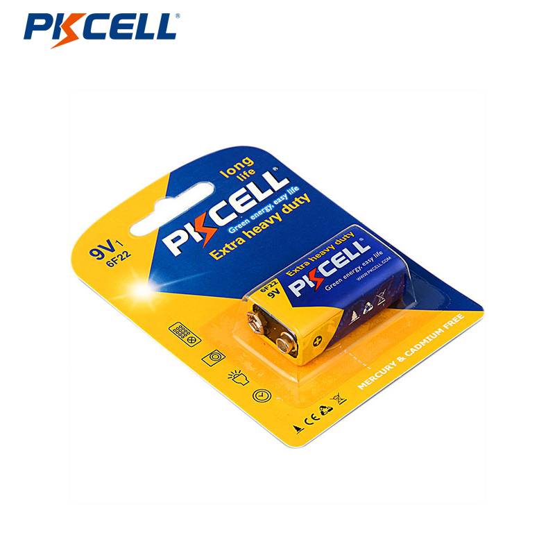 PKCELL 6F22 9V Carbon Battery Extra Heavy Duty Battery