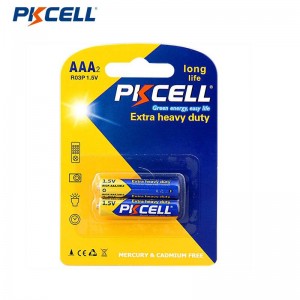 PKCELL R03P AAA Batri Carbon Batri Dyletswydd Trwm Ychwanegol