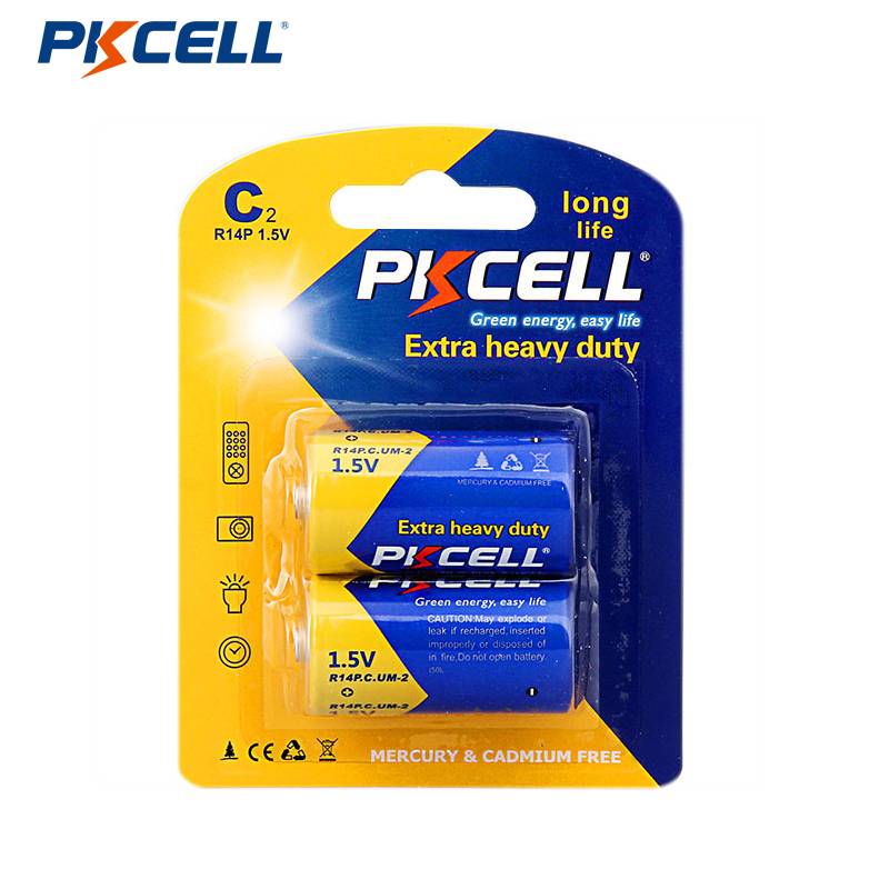 PKCELL R14P C Size Carbon Battery Extra Heavy D...