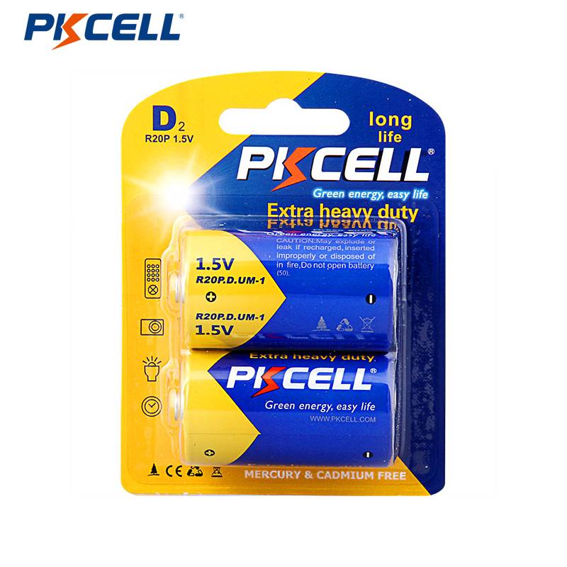 PKCELL R20P D Size Carbon Battery Extra Heavy D...