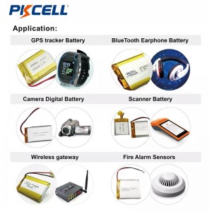 PKCELL LP523450 950mah 3.7v توك قاچىلىغىلى بولىدىغان لىتىي پولىمېرلىق باتارېيە