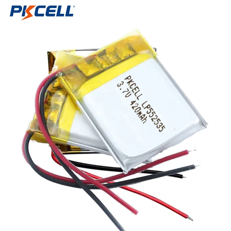 PKCELL LP552535 420mah 3.7v Rechargeable Lithium Polymer Battery