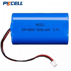 Paquete de batería recargable de batería de iones de litio PKCELL ICR18650 3,7 V 5200 mAh