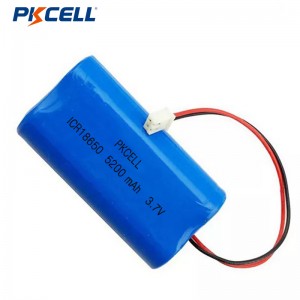 PKCELL ICR18650 Batteria ricaricabile agli ioni di litio da 3,7 V 5200 mAh