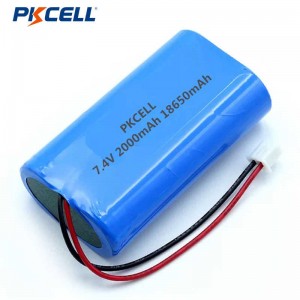 PKCELL 18650 7.2V 2000mAh Rechargeable Lithium Battery Pack