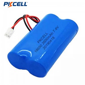 PKCELL ICR18650 7.4v 2600mah Lithium Ion Battery Rechargeable Battery Pack