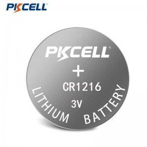 PKCELL CR1216 3V 25mAh ଲିଥିୟମ୍ ବଟନ୍ ସେଲ୍ ବ୍ୟାଟେରୀ |