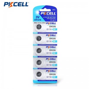 PKCELL CR1216 3V 25mAh Lithium Button Cell Batré