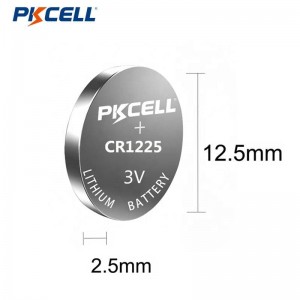 PKCELL CR1225 3V 50mAh lithium-knoopcelbatterij