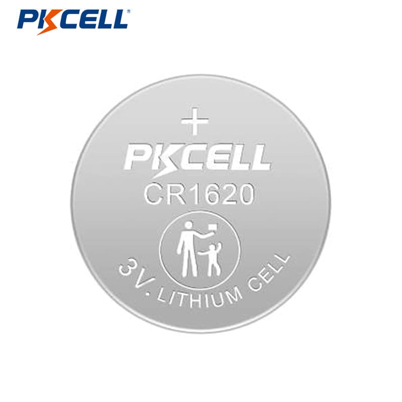 PKCELL CR1620 3V 70mAh lithium-knoopcelbatterij