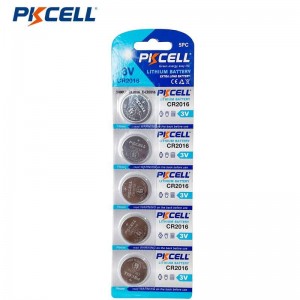 PKCELL CR2016 3V 75mAh लिथियम बटण सेल बॅटरी