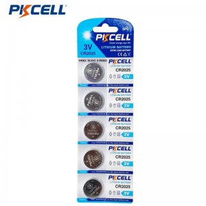 PKCELL CR2025 3V 150mAh Kitufe cha Betri ya Seli ya Lithium