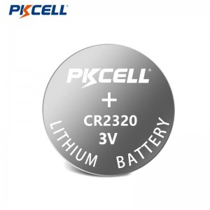 PKCELL CR2320 3V 130mAh ityòm bouton selil batri