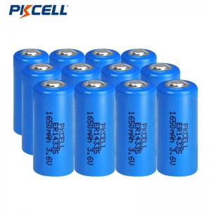 PKCELL ER14335 2/3AA 3.6V 1650mAh LI-SOCL2 ባትሪ