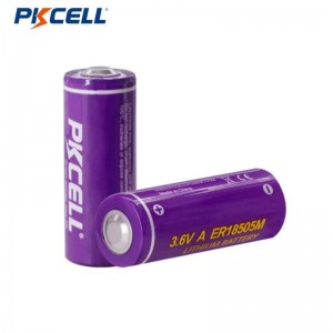 PKCELL ER18505M A 3.6v 3000mAh LI-SOCL2 බැටරිය