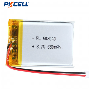 PKCELL LP603040 650mah 3.7v Rechargeable Lithium Polymer Battery  Wholesale Price Long Lifespan Lithium Polymer Battery