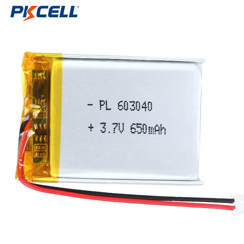PKCELL LP603040 650mah 3.7v Rechargeable Lithium Polymer Battery  Wholesale Price Long Lifespan Lithium Polymer Battery 1