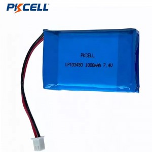 PKCELL LP103450 2000mah 7.4v Battery Yowonjezera ya Lithium Polymer